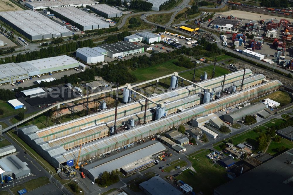 Aerial image Hamburg - Aluminum plant TRIMET aluminum SE in Hamburg