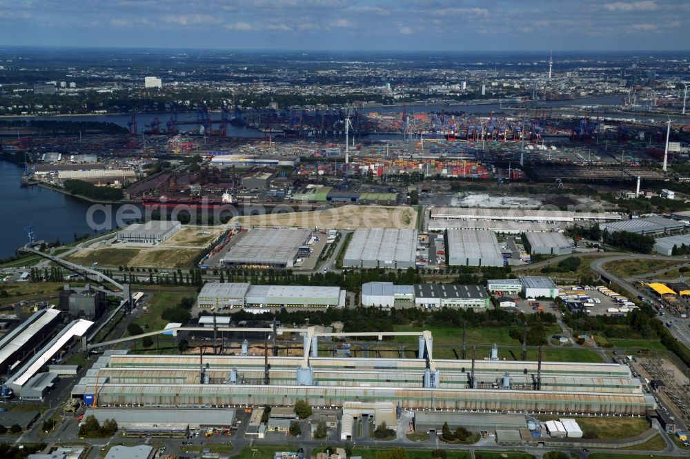 Hamburg from above - Aluminum plant TRIMET aluminum SE in Hamburg