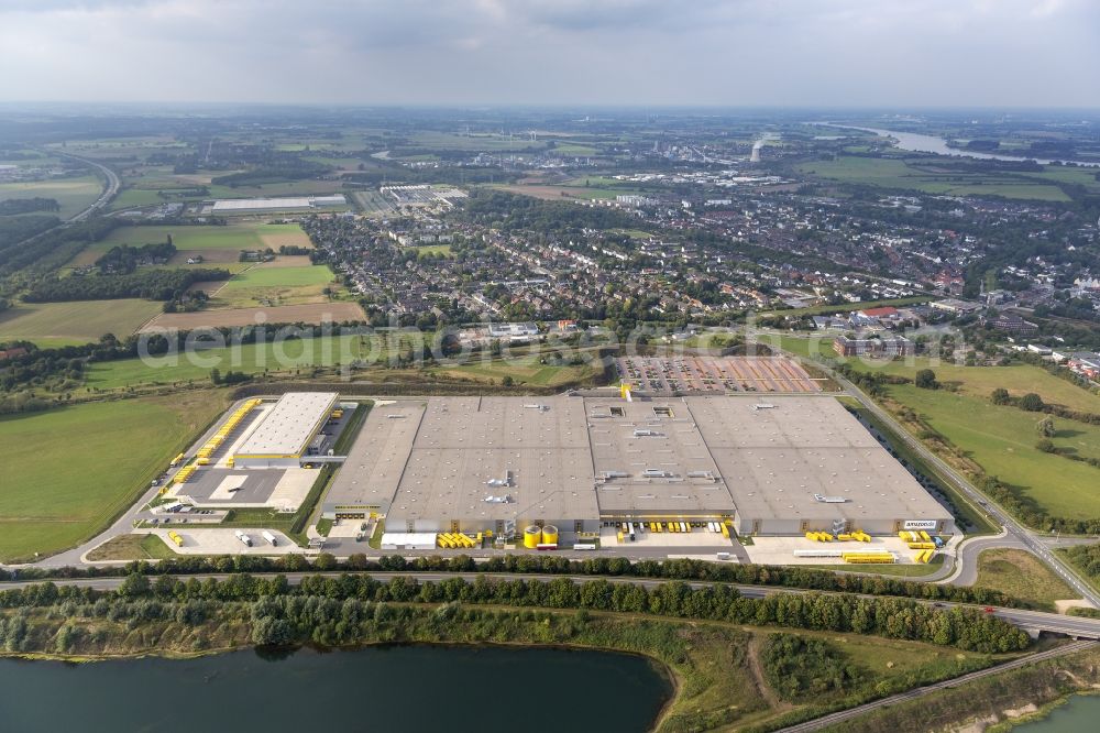 Aerial photograph Kamp-Lintfort - Amazon and DHL headquarters in Rheinberg Kamp-Lintfort the Lower Rhine in North Rhine-Westphalia