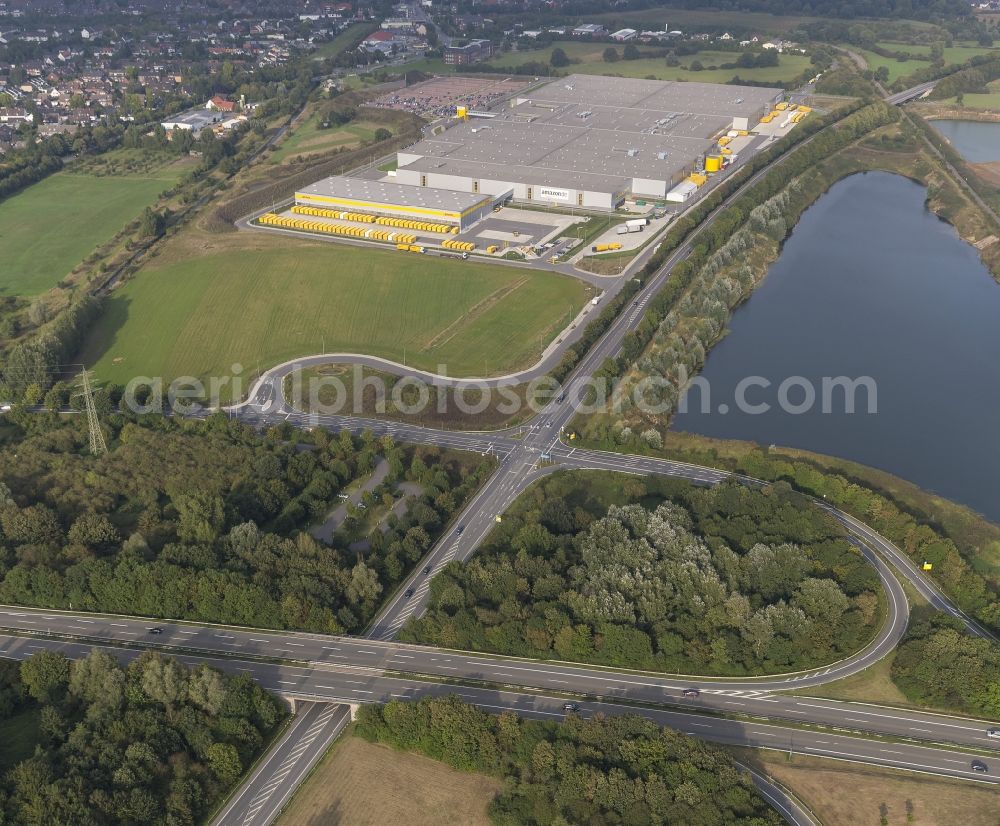 Aerial image Kamp-Lintfort - Amazon and DHL headquarters in Rheinberg Kamp-Lintfort the Lower Rhine in North Rhine-Westphalia