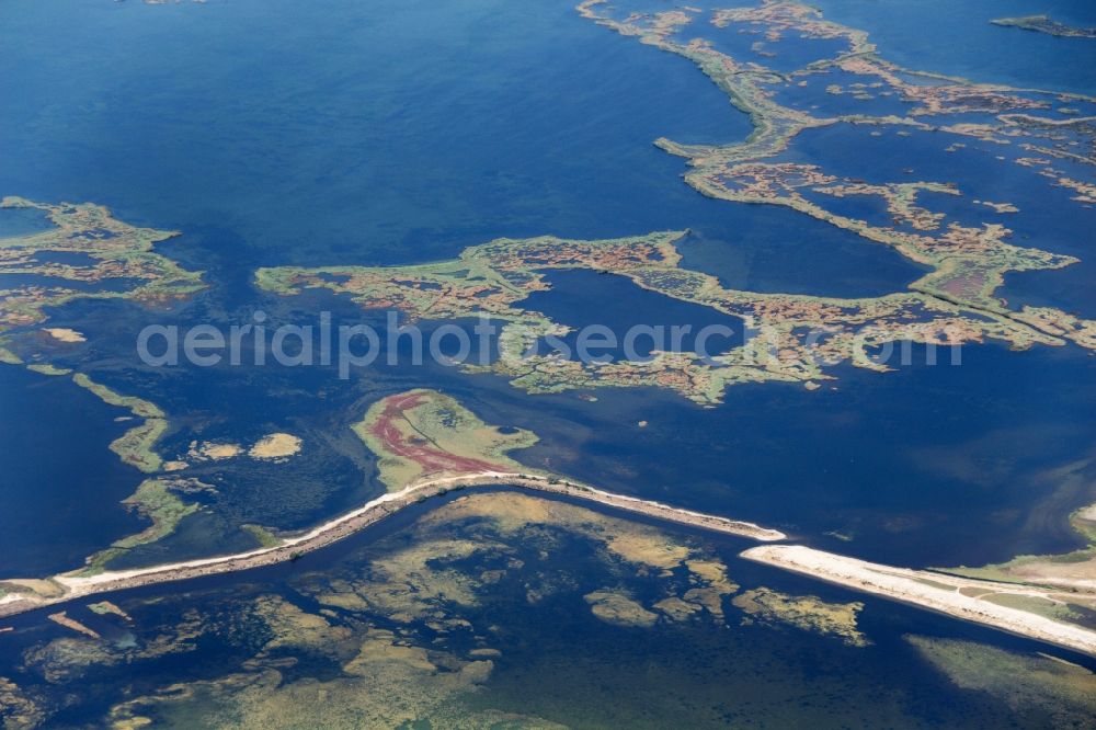 Koronisia from above - Ambracian Gulf of the Ionian Sea in Koronisia in Greece. The National Park of the amvrakikos wetlands is located on the northern edge of the Gulf