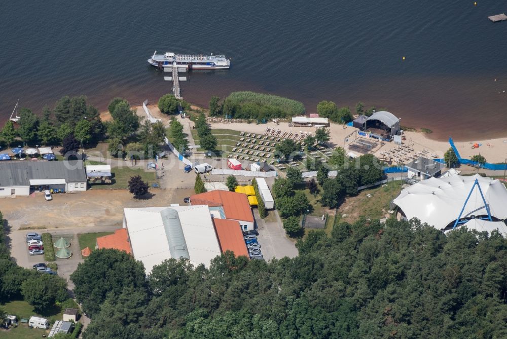 Aerial photograph Senftenberg - Amphitheatre in Grosskoschen near Senftenberg Lake Senftenberg, in the Federal State of Brandenburg