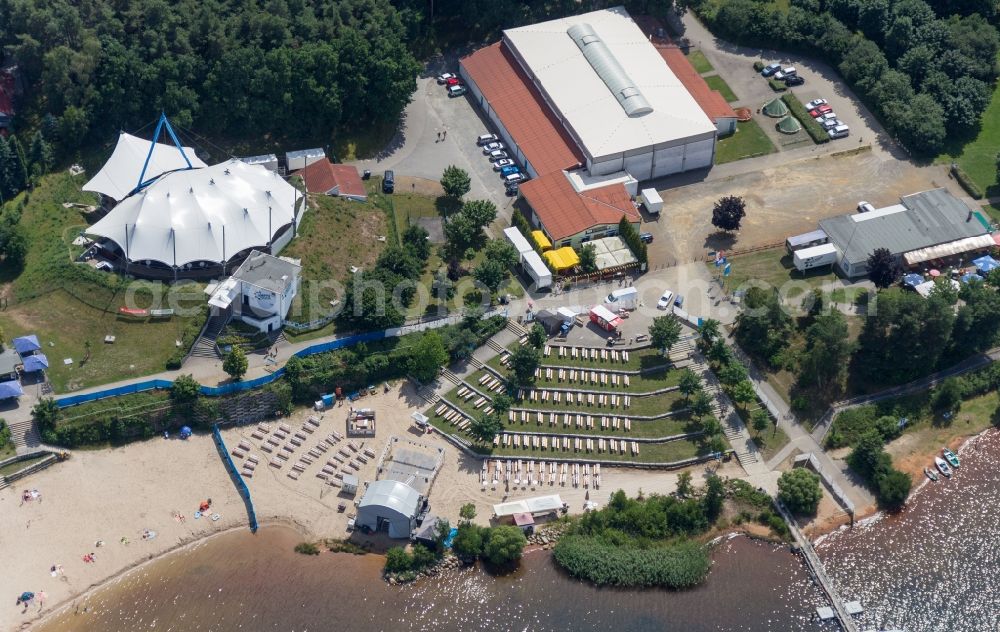 Senftenberg from above - Amphitheatre in Grosskoschen near Senftenberg Lake Senftenberg, in the Federal State of Brandenburg