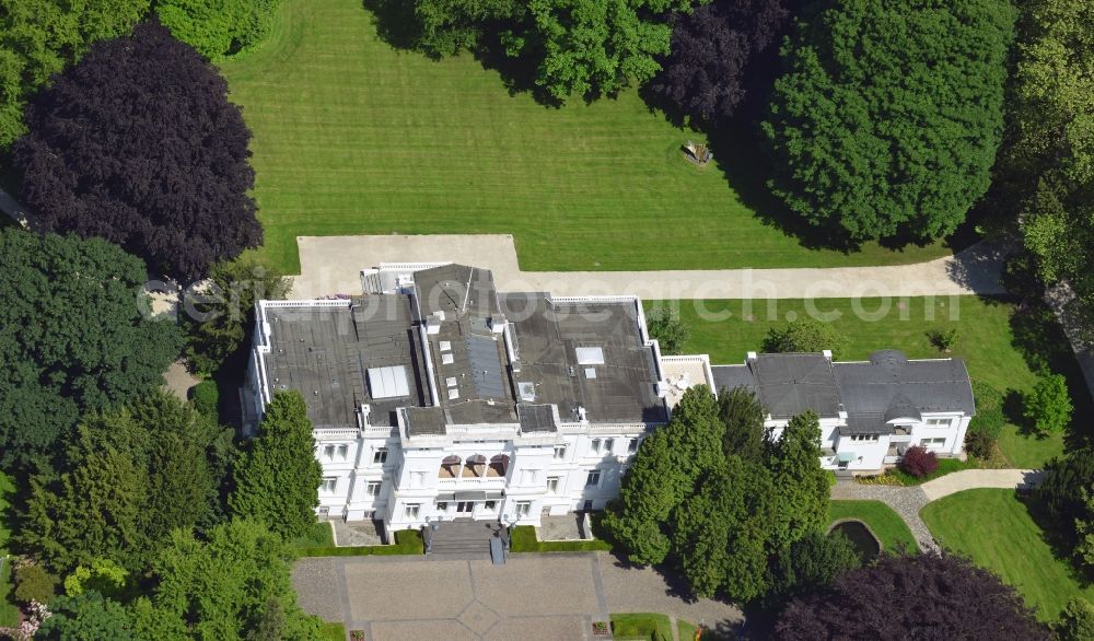 Aerial image Bonn - The Villa Hammerschmidt in the district Gronau. Since 1950 the building is the official residence of the President of the Federal Republic of Germany in Bonn