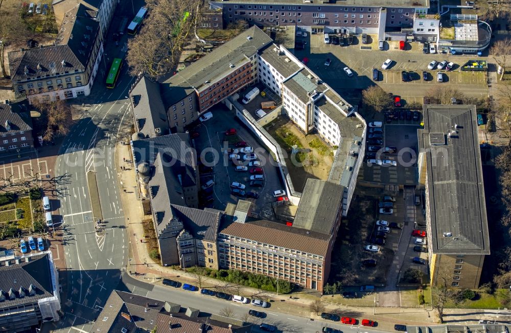 Aerial photograph Oberhausen - District Court at the Court Street in Oberhausen in North Rhine-Westphalia