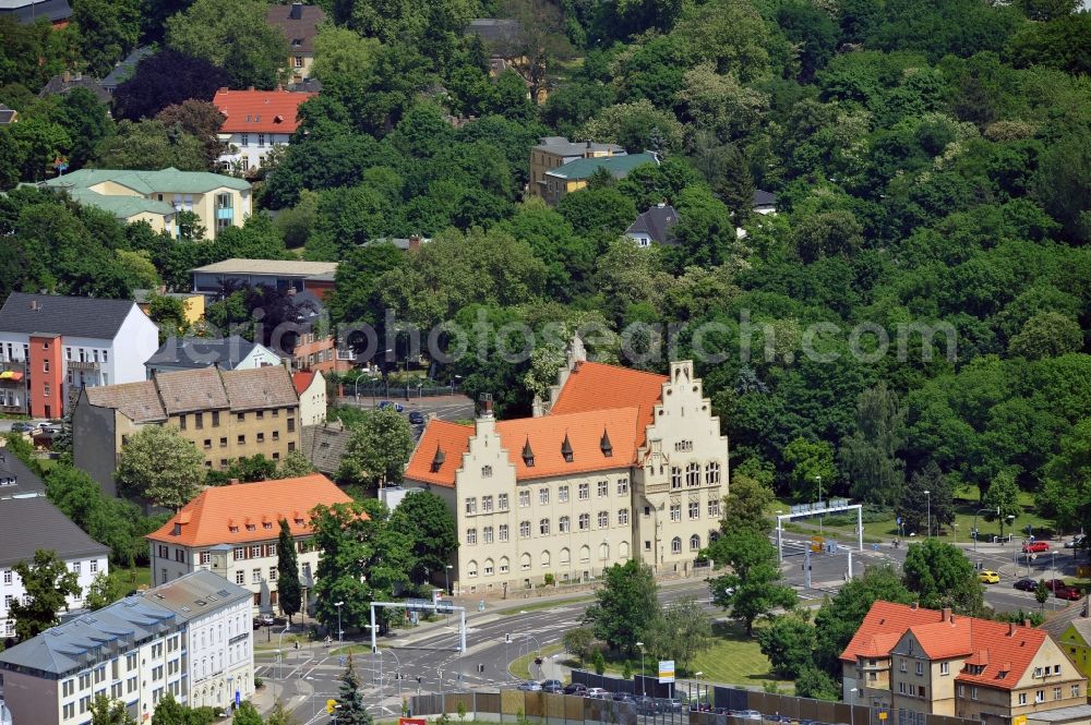 Lutherstadt Wittenberg from the bird's eye view: District court Lutherstadt Wittenberg in the state Saxony-Anhalt