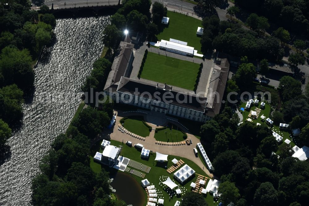 Berlin from the bird's eye view: Palais site of the Federal President in the park of Schloss Bellevue on Spreeweg in the Tiergarten in Berlin