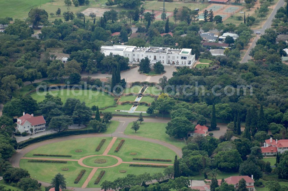 Aerial image Pretoria - Amtssitz und offizielle Residenz des südafrikanischen Präsidenten in Pretoria / Südafrika. Official residential estate of the President in Pretoria / South Africa.