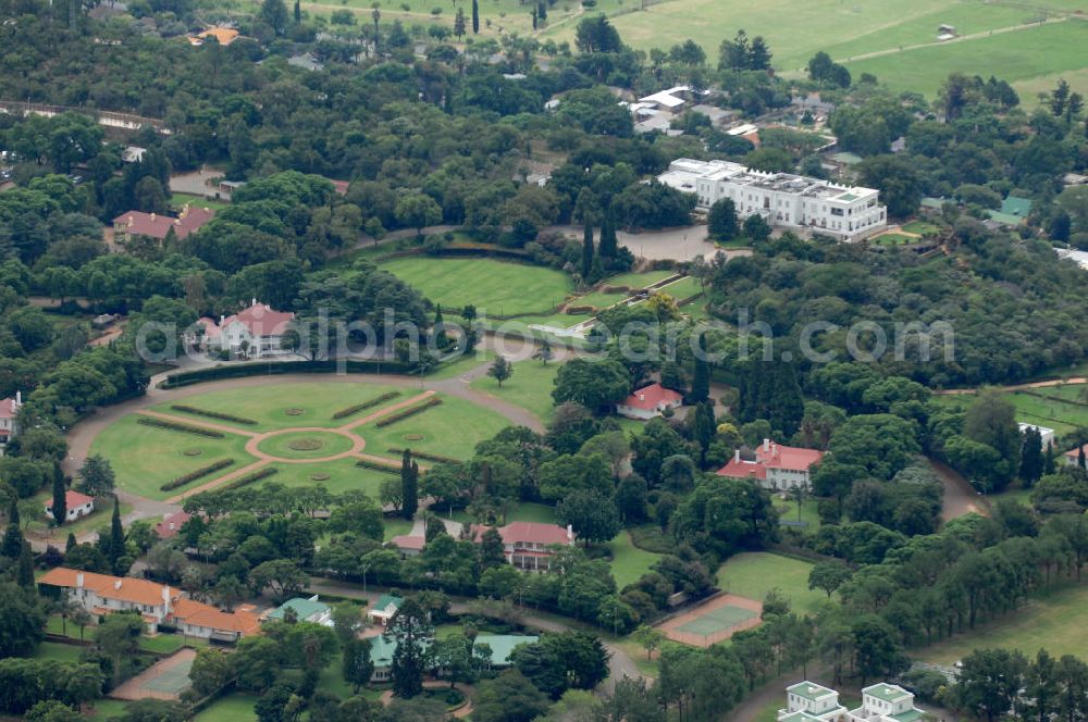 Aerial photograph Pretoria - Amtssitz und offizielle Residenz des südafrikanischen Präsidenten in Pretoria / Südafrika. Official residential estate of the President in Pretoria / South Africa.