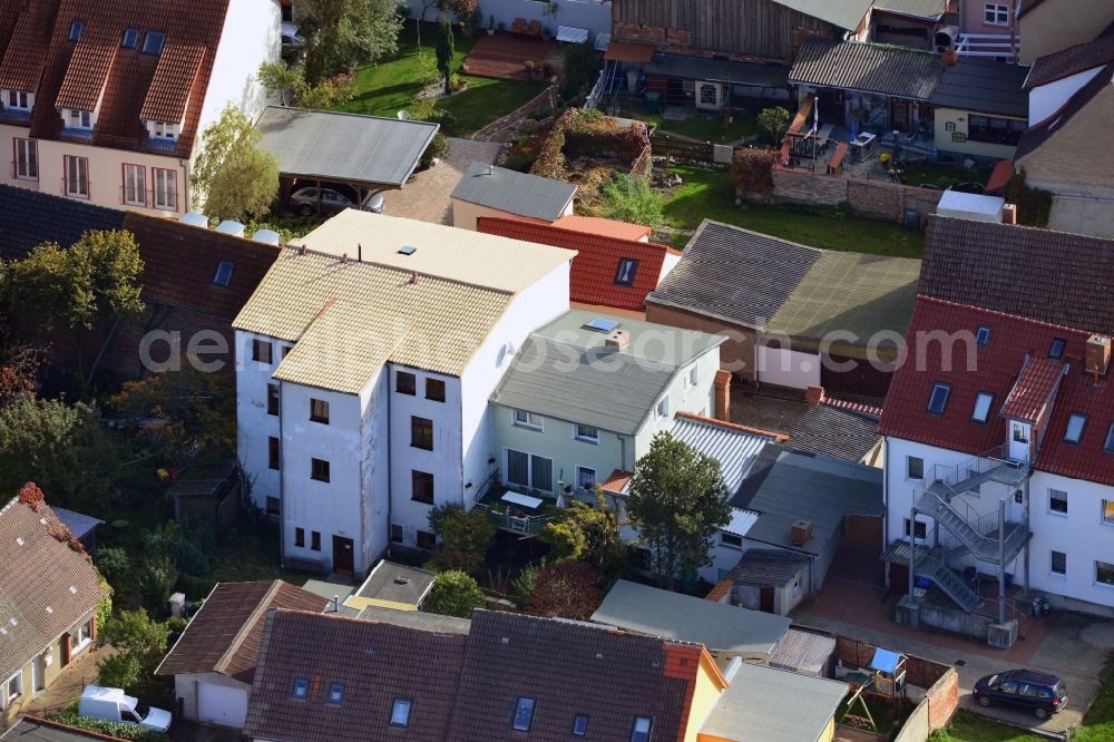 Wolgast from the bird's eye view: View at an in the street An der Stadtmauer located residential area in the city of Wolgast in Mecklenburg-Vorpommern