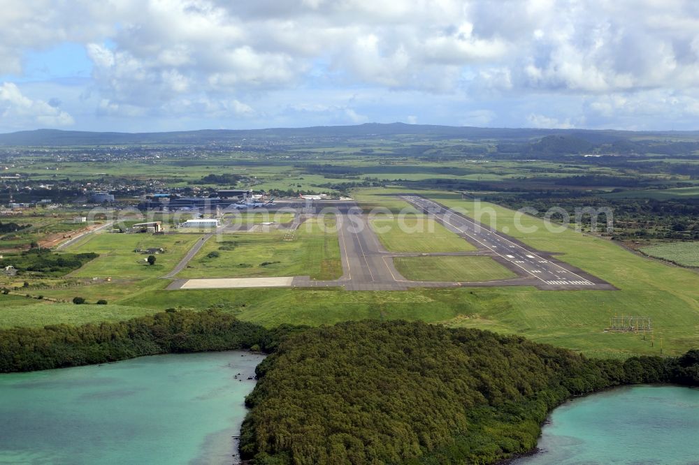 Plaine Magnien from above - Approaching the International Airport Sir Seewoosagur Ramgoolam in Plaine Magnien, Mauritius