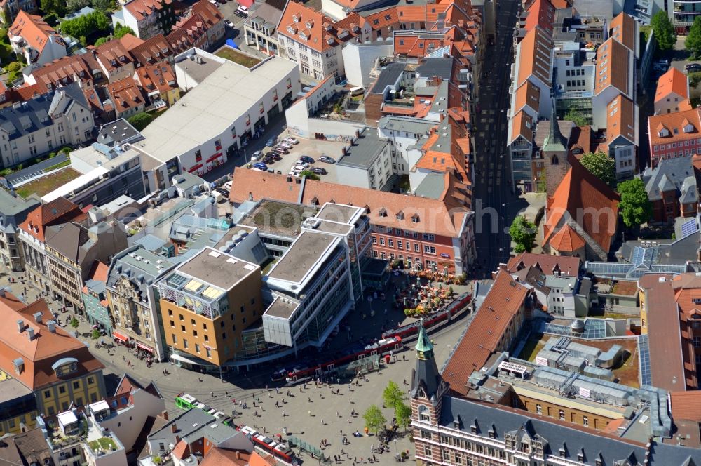 Aerial image Erfurt - Downtown area at the Anger in Erfurt in Thuringia