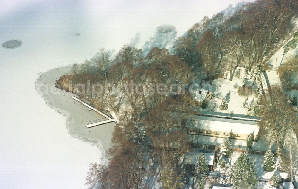 Strausberg from the bird's eye view: Anglerverein Strausberg am Straussee bei Strausberg