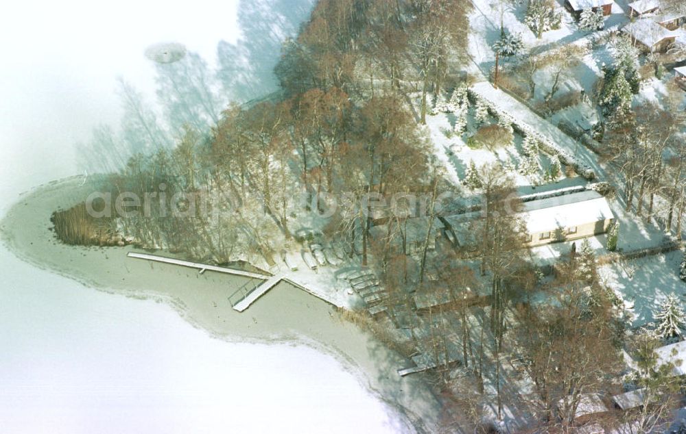 Aerial image Strausberg - Anglerverein Strausberg am Straussee bei Strausberg