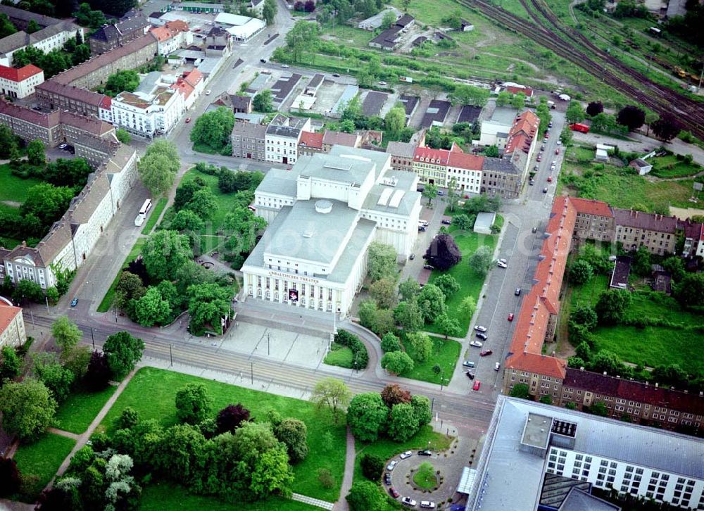 Aerial photograph DESSAU / Sachsen - Anhalt - Anhaltisches Theater (0340) 2511-0 Friedensplatz 1 A 06844 Dessau