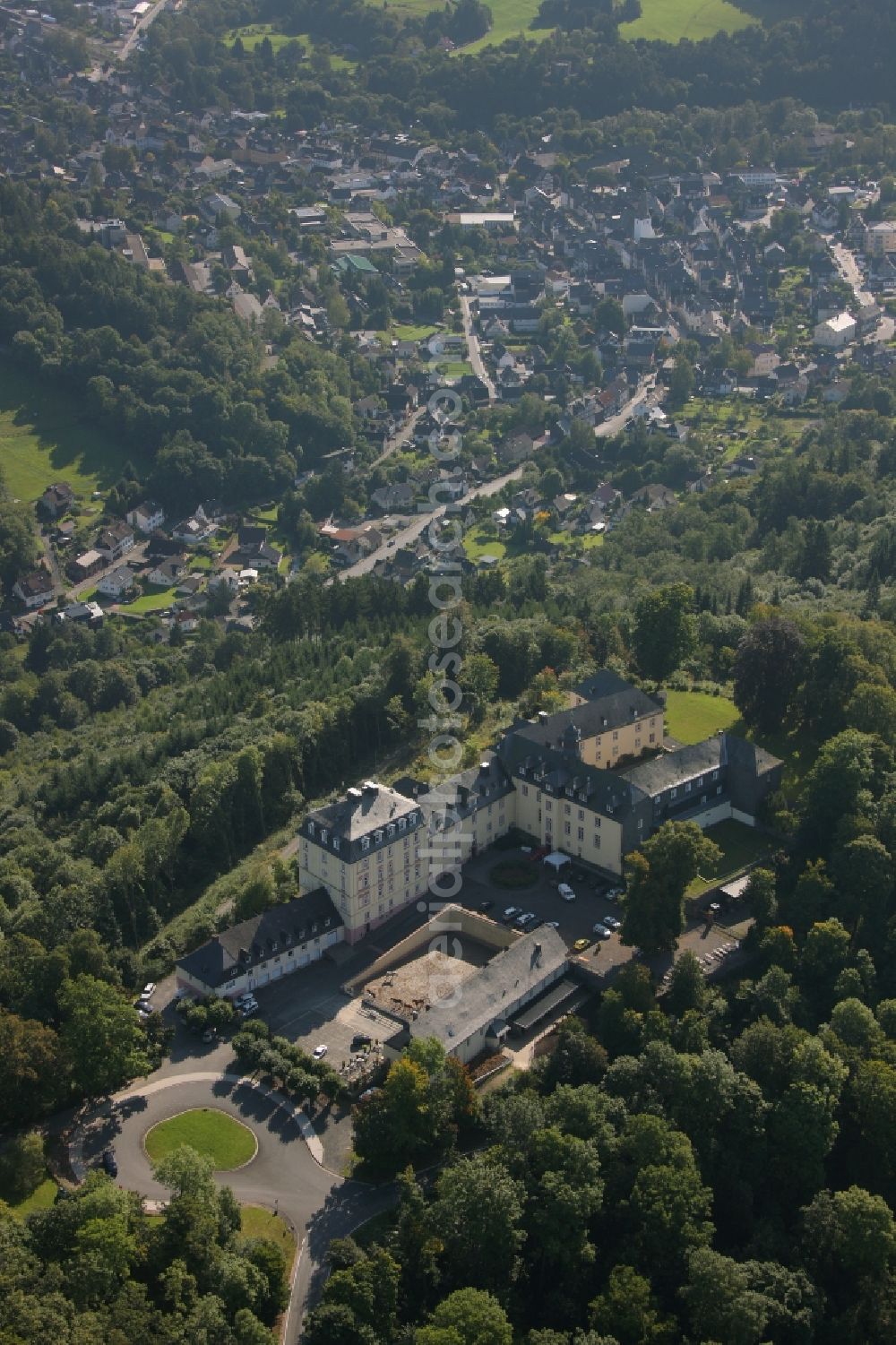 Aerial image Bad Laasphe - System of Wittgenstein Castle near Bad Laasphe in North Rhine-Westphalia