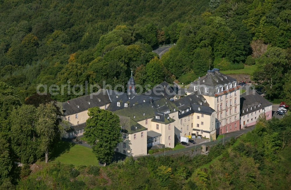 Bad Laasphe from the bird's eye view: System of Wittgenstein Castle near Bad Laasphe in North Rhine-Westphalia