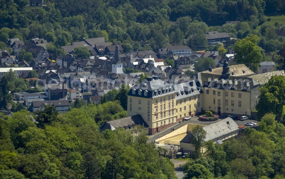 Aerial photograph Bad Laasphe - System of Wittgenstein Castle near Bad Laasphe in North Rhine-Westphalia