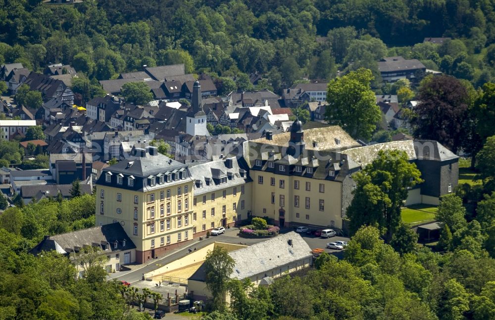 Bad Laasphe from the bird's eye view: System of Wittgenstein Castle near Bad Laasphe in North Rhine-Westphalia