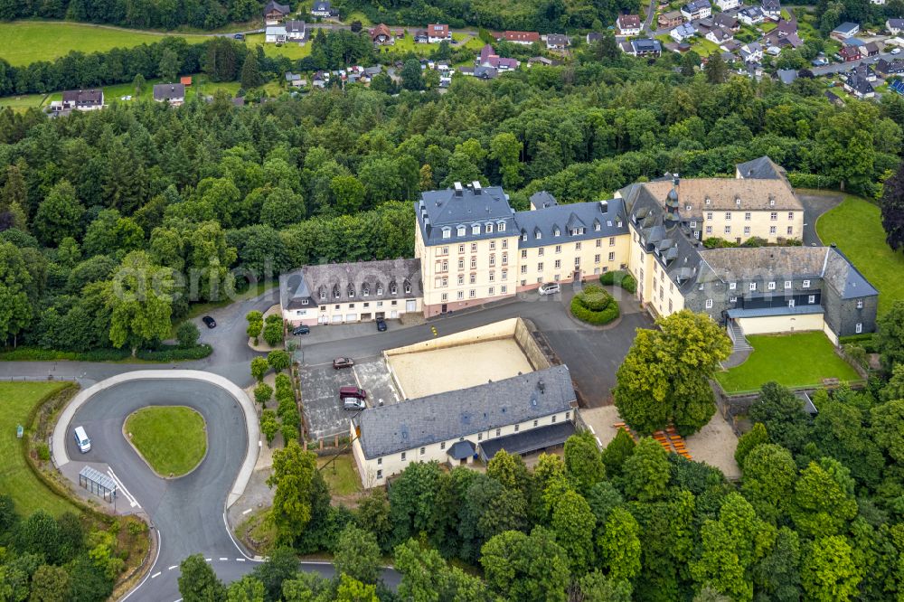 Aerial image Bad Laasphe - Castle of Schloss Wittgenstein in Bad Laasphe on Siegerland in the state North Rhine-Westphalia, Germany