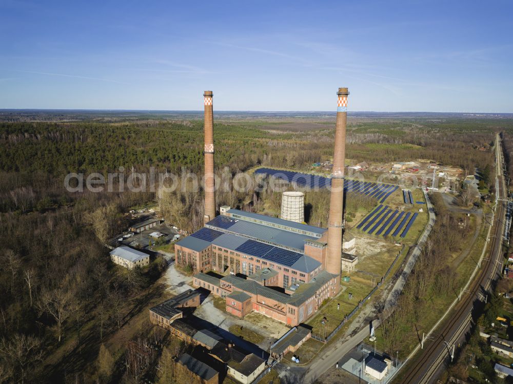 Aerial photograph Plessa - Industrial monument Plessa power station in Brandenburg