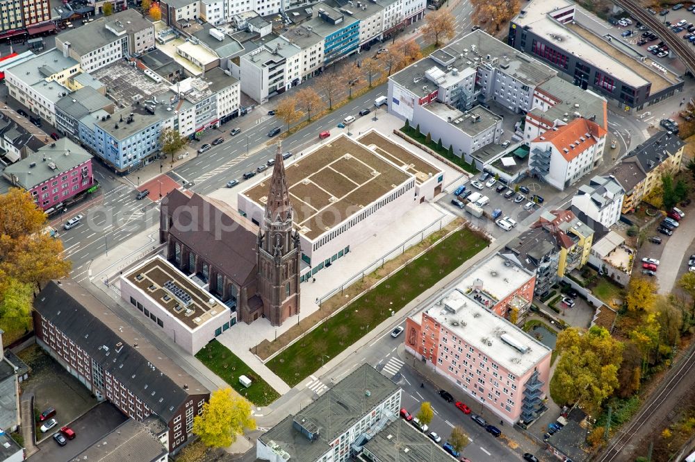 Bochum from the bird's eye view: Music Center of the Bochum Symphony Foundation at the Humboldtstrasse in Bochum in North Rhine-Westphalia