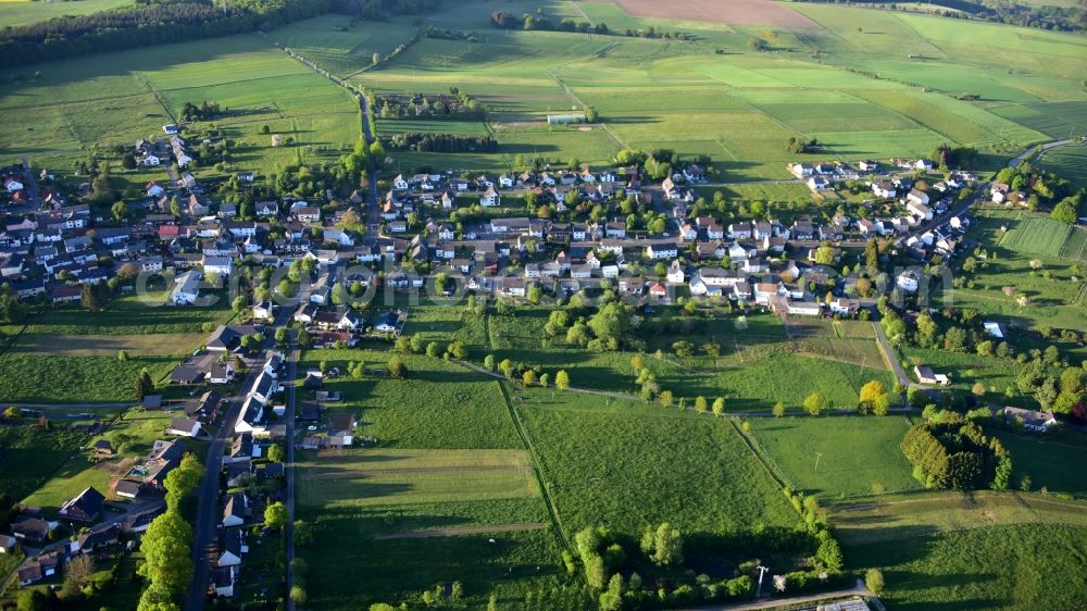 Berod bei Hachenburg from above - View from Berod bei Hachenburg in the state Rhineland-Palatinate, Germany