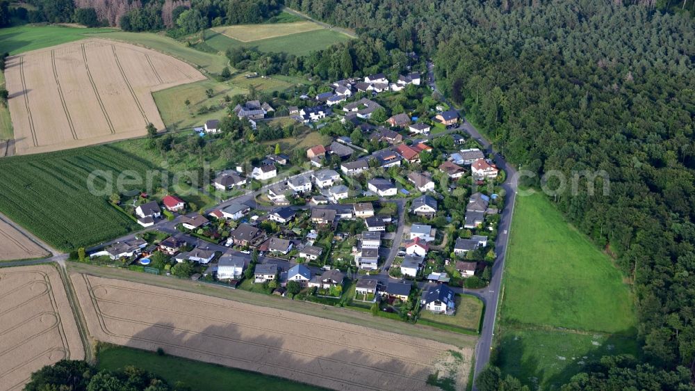 Aerial image Königswinter - View of the village of Bennerscheid in Koenigswinter in the state North Rhine-Westphalia, Germany