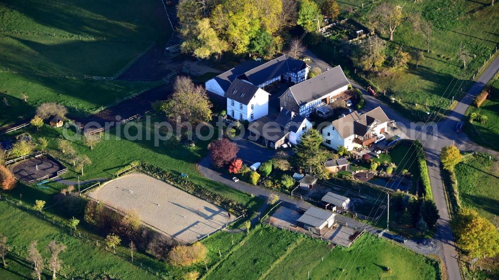 Hennef (Sieg) from above - View of the village Busch in Hennef (Sieg) in the state North Rhine-Westphalia, Germany