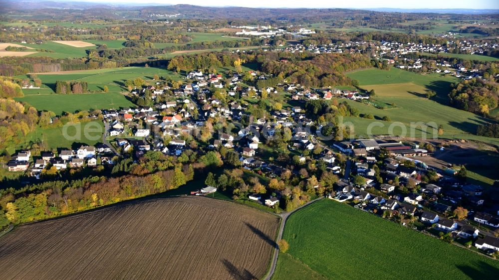 Aerial photograph Hennef (Sieg) - View of the village of Eulenberg in Hennef (Sieg) in the state North Rhine-Westphalia, Germany