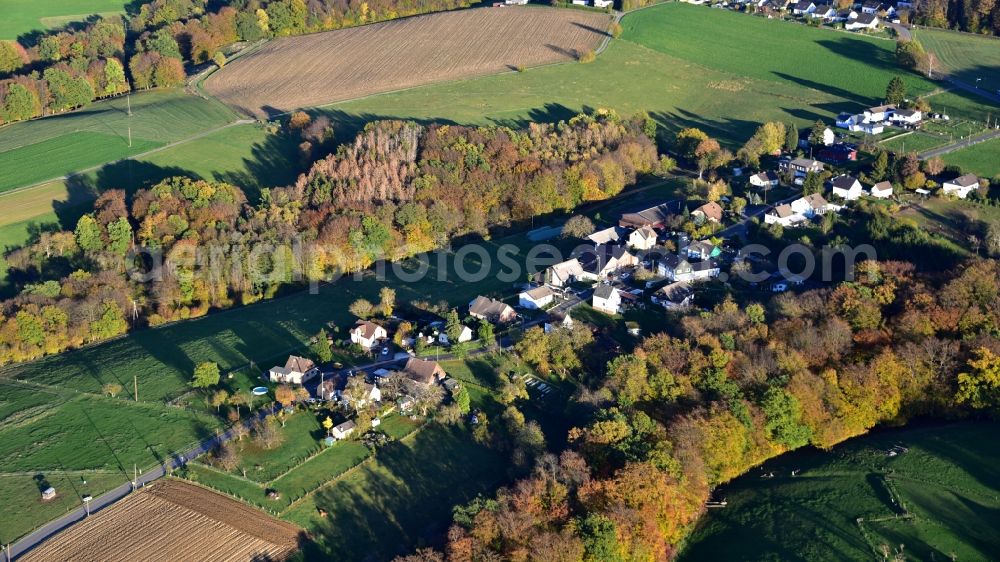 Aerial image Hennef (Sieg) - View of the village of Heide in the state North Rhine-Westphalia, Germany