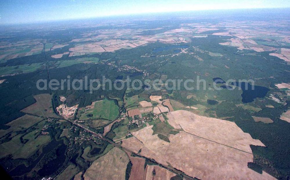 Aerial image Buckow / Märkische Schweiz - Ansicht der Märkischen Schweiz um Buckow / Brandenburg aus 5000 ft Höhe aus einer C172 25.09.1997