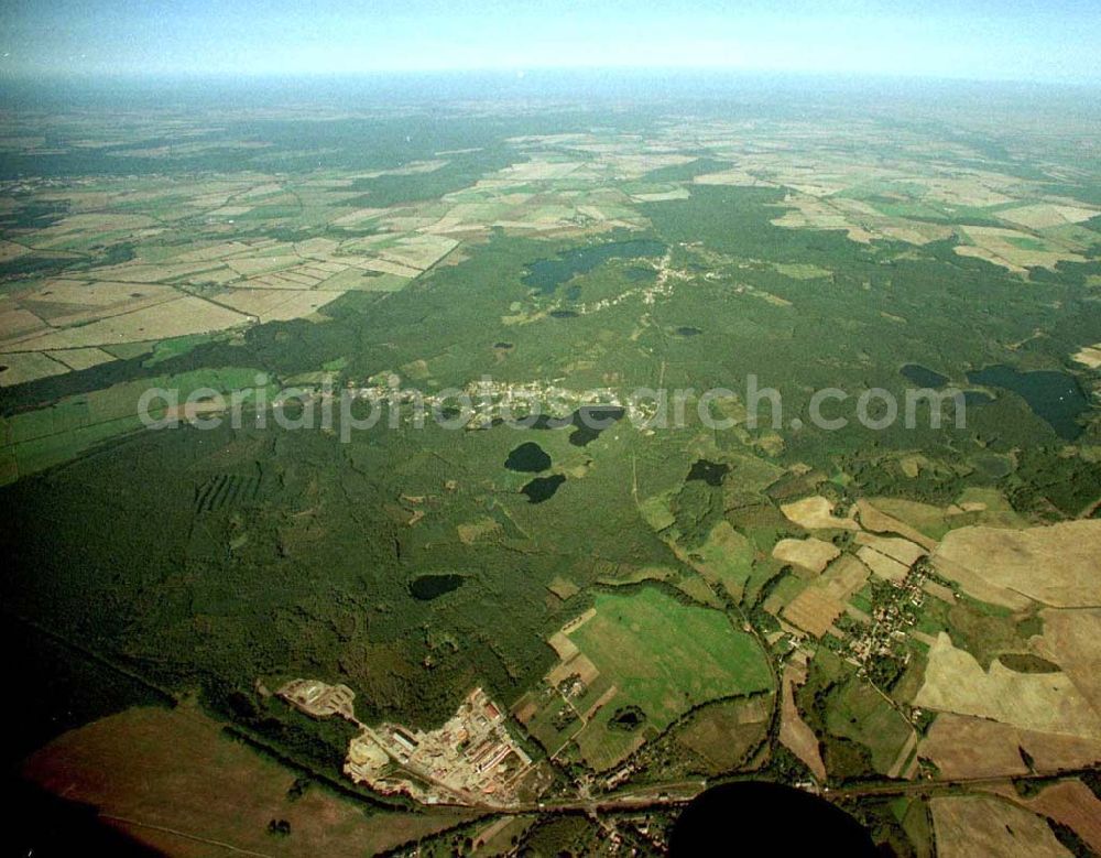 Aerial photograph Buckow / Märkische Schweiz - Ansicht der Märkischen Schweiz um Buckow / Brandenburg aus 5000 ft Höhe aus einer C172 25.09.1997