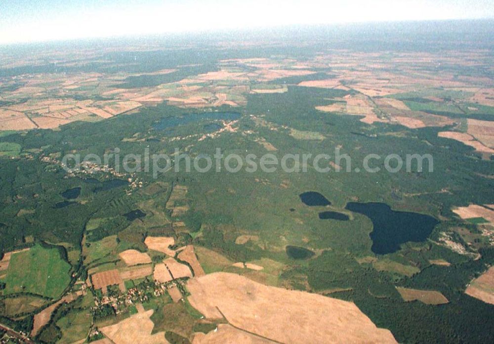 Aerial photograph Buckow / Märkische Schweiz - Ansicht der Märkischen Schweiz um Buckow / Brandenburg aus 5000 ft Höhe aus einer C172 25.09.1997