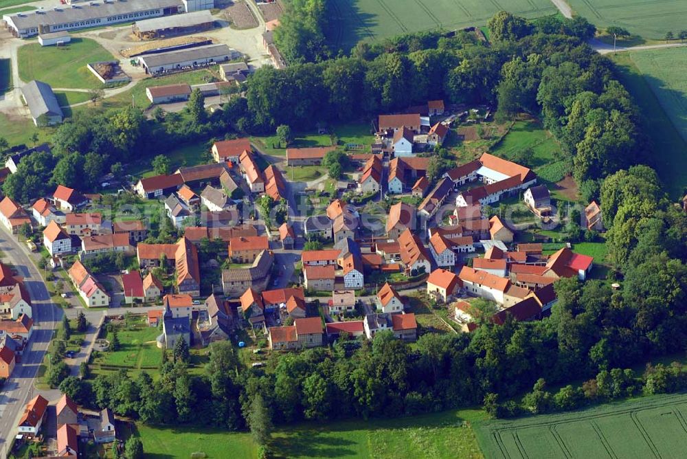 Neckeroda from above - Blick auf den Ortsteil Neckeroda. Neckeroda ist ein Ortsteil von Blankenhain.