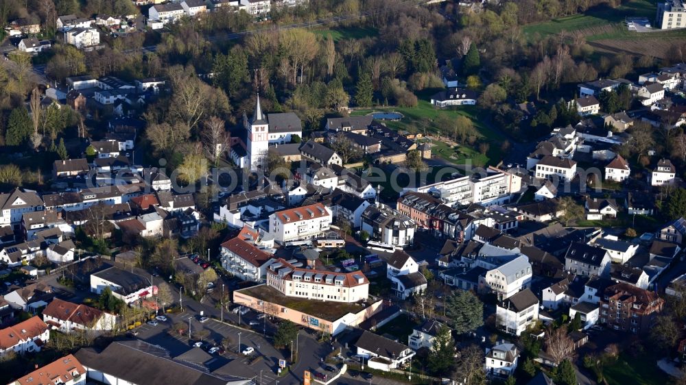 Königswinter from above - View from Oberleis in the state North Rhine-Westphalia, Germany