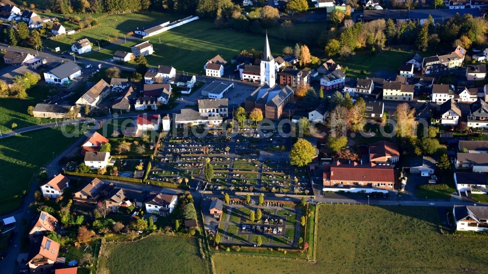 Buchholz from the bird's eye view: View of the town of Buchholz, Westerwald in the state Rhineland-Palatinate, Germany