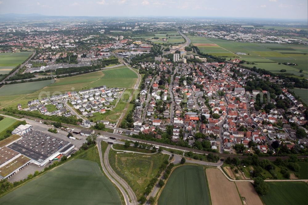 Aerial photograph Mainz - District Marienborn in the city in Mainz in the state Rhineland-Palatinate, Germany