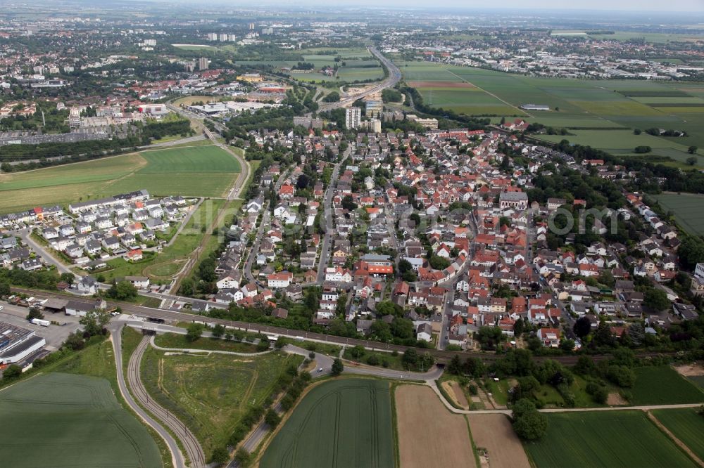 Aerial image Mainz - District Marienborn in the city in Mainz in the state Rhineland-Palatinate, Germany