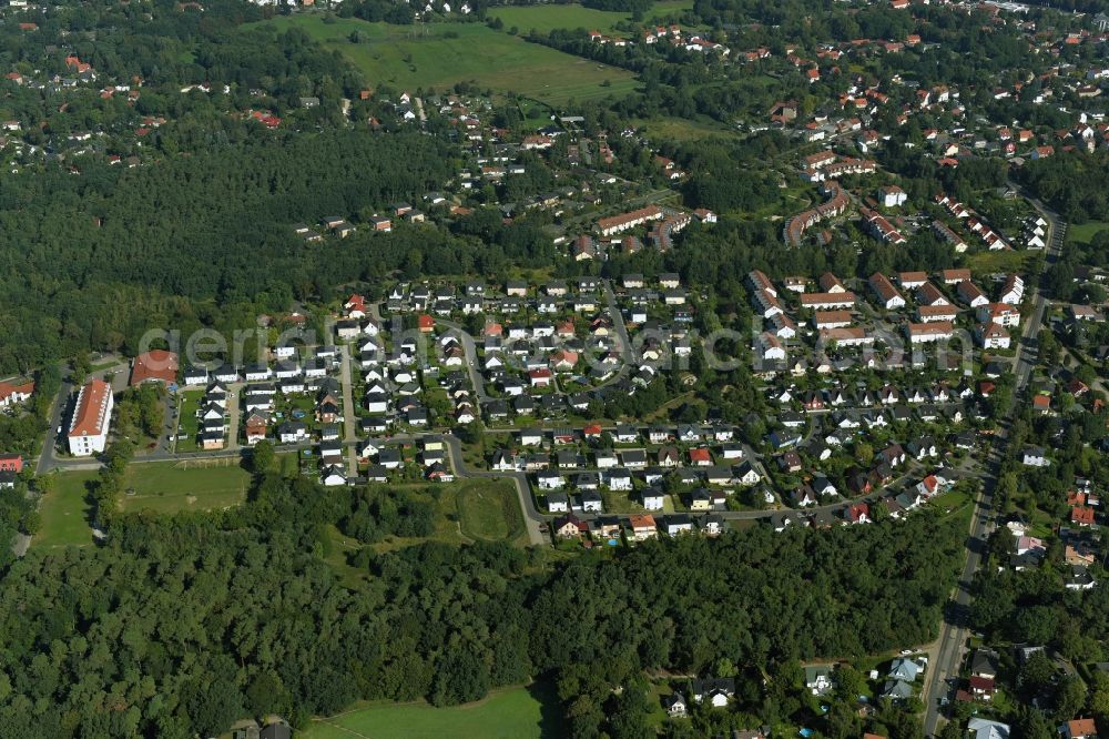 Stahnsdorf from the bird's eye view: Village view of Stahnsdorf in the state Brandenburg