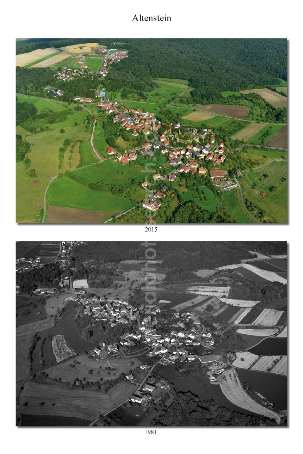 Aerial photograph Altenstein - Village - View of the district Hassberge belonging municipality in Altenstein in the state Bavaria