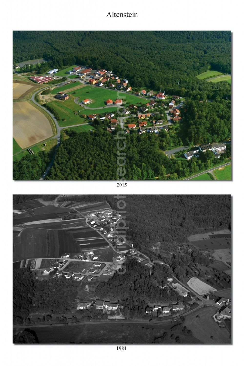 Aerial image Altenstein - Village - View of the district Hassberge belonging municipality in Altenstein in the state Bavaria