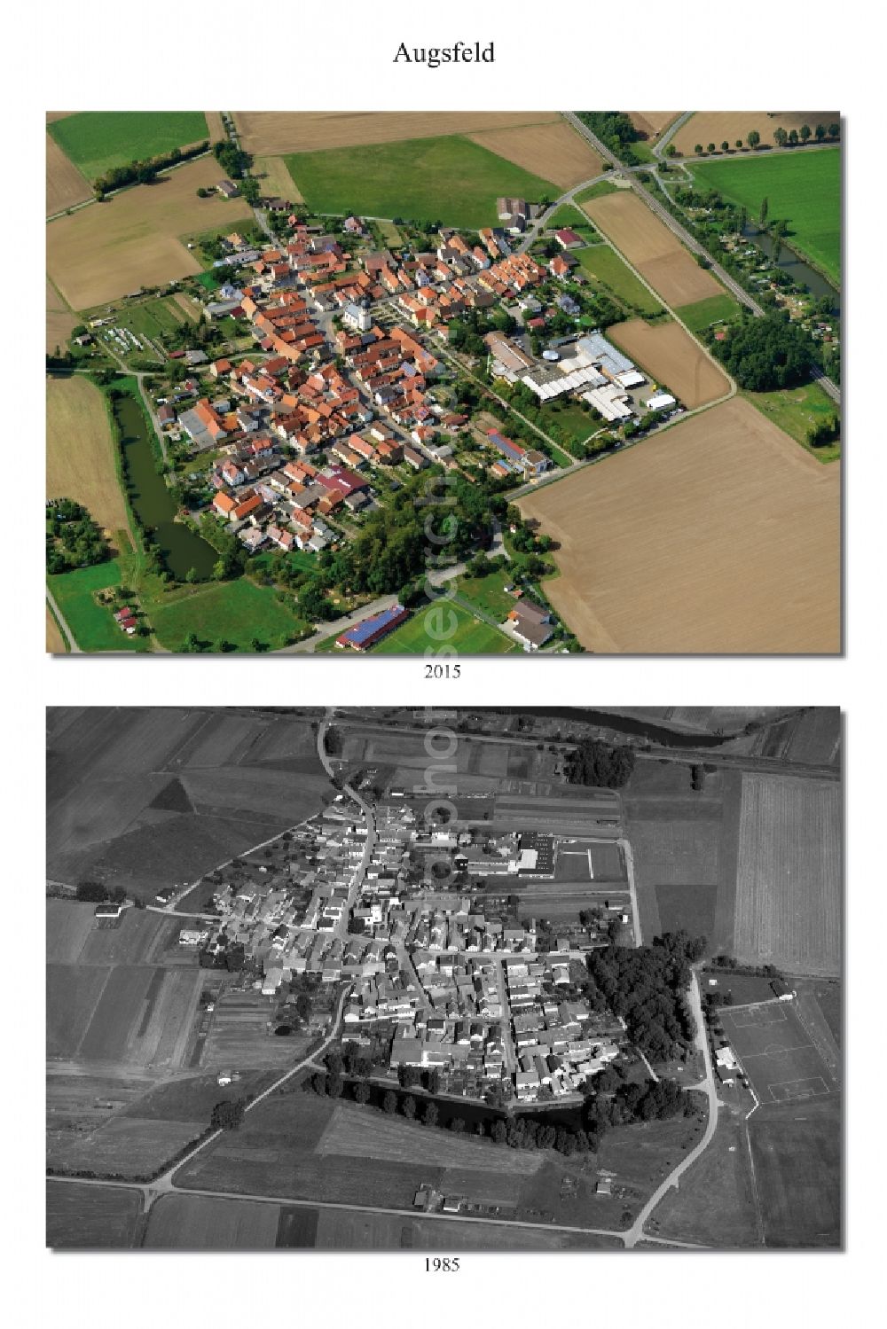 Augsfeld from above - Village - View of the district Hassberge belonging municipality in Hassfurt in the state Bavaria