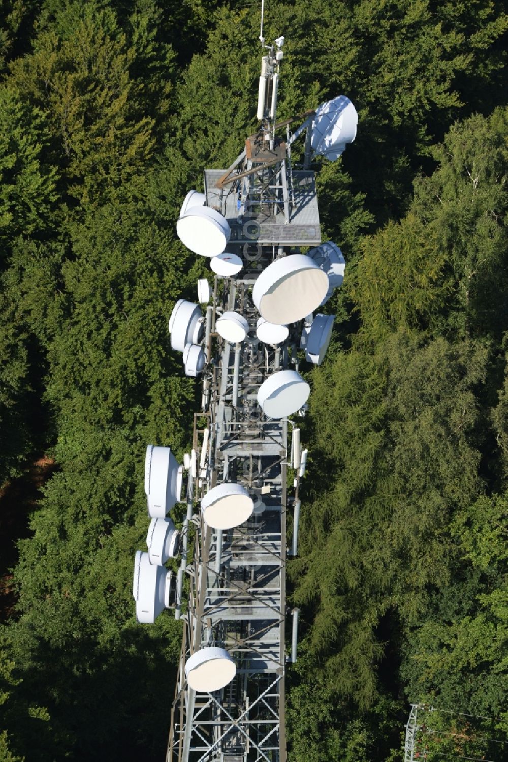 Aerial photograph Gräfenhainichen - Antenna and transmission tower radio mast in Graefenhainichen in the state Saxony-Anhalt