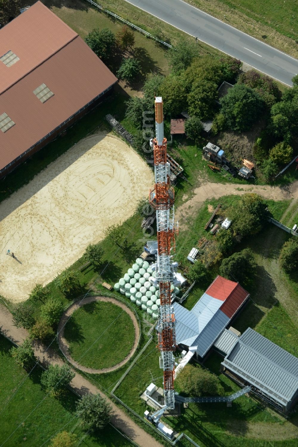 Aerial image Michelstadt - Antenna and transmission tower radio mast an der Hauptstrasse in Michelstadt in the state Hesse