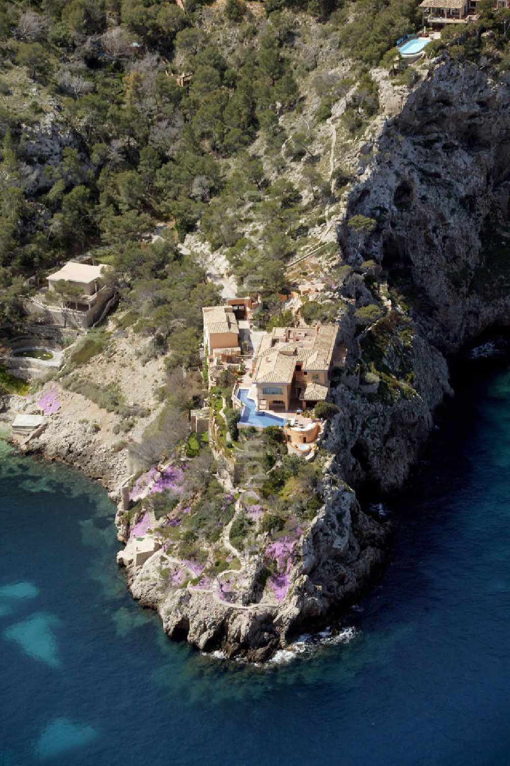 Aerial image Sa Mola - Ein Anwesen auf einer Klippe der Halbinsel Sa Mola auf Mallorca. An estate on the peninsula Sa Mola on Majorca.