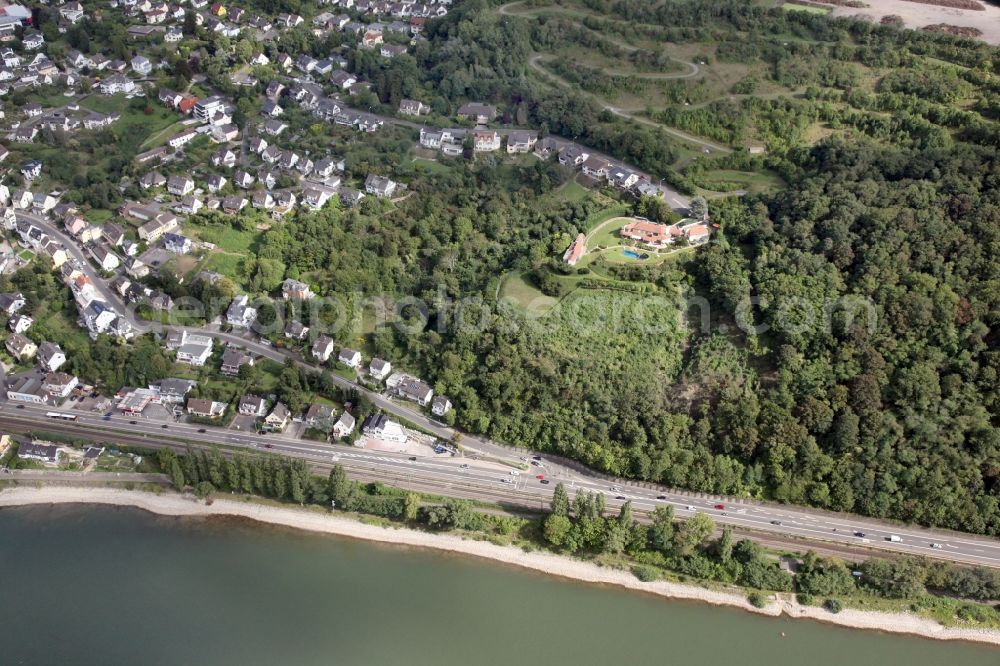 Urbar from above - Property with park and swimming pool in Urbar in the state Rhineland-Palatinate