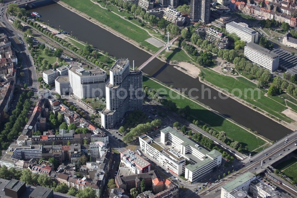 Mannheim from above - Apartment high-rise at Collini Center in Mannheim in Baden Wurttemberg