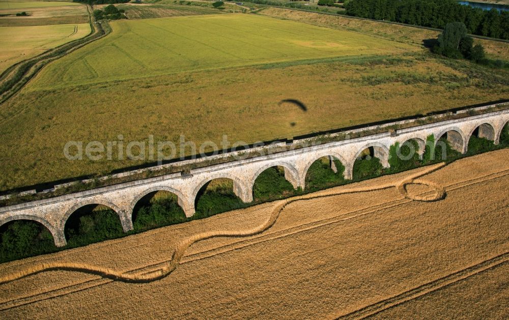 Aerial image Vineuil - Aquaeduct in Vineuil in Centre-Val de Loire, France