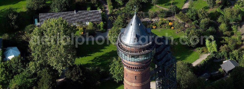 Mühlheim Ruhr from above - Aquariusturm in Mülheim an der Ruhr in North Rhine-Westphalia